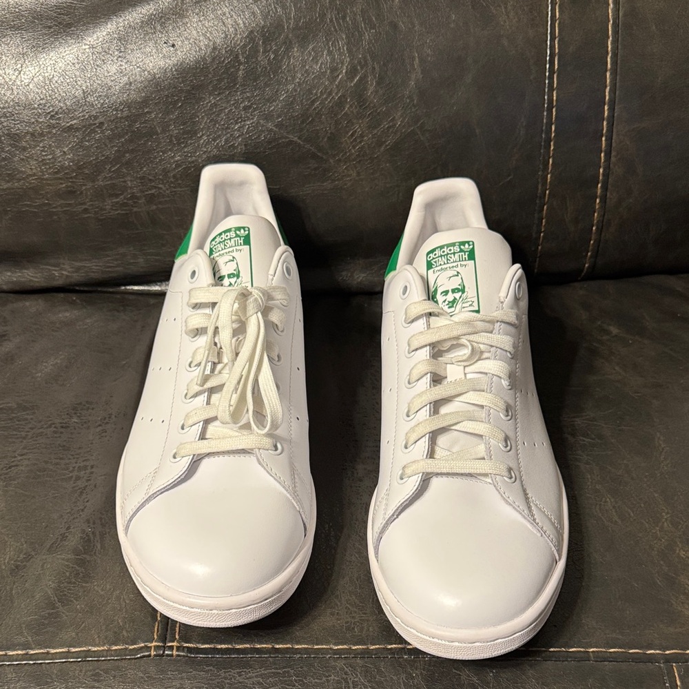 Adidas Stan Smith White with Green Highlights 13mens - Picture 5 of 6